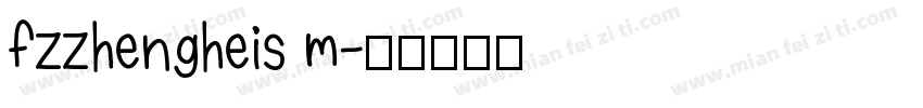 fzzhengheis m字体转换